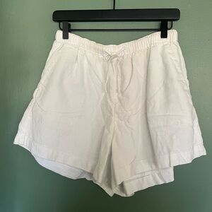 Abercrombie White Linen Shorts